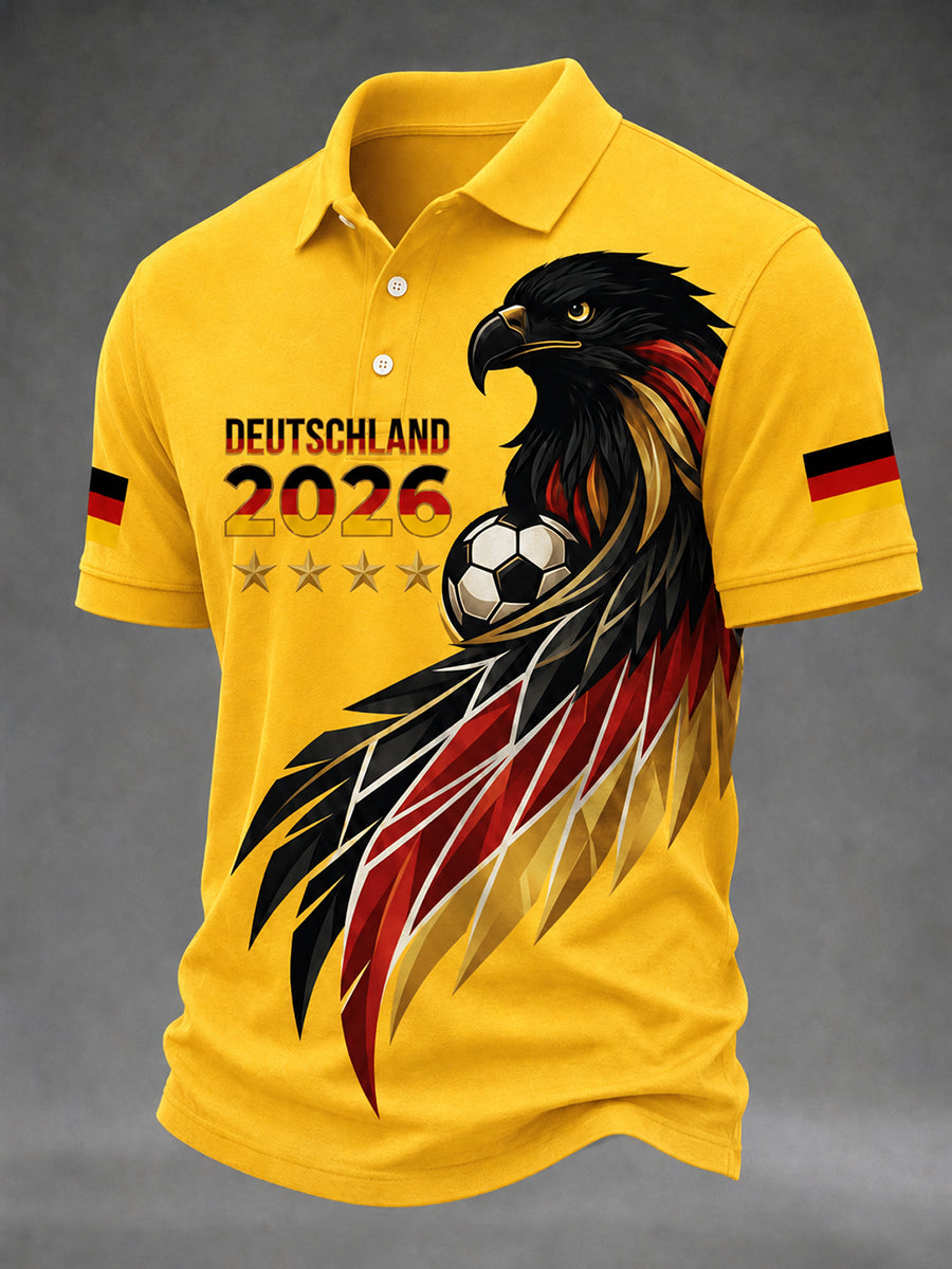 Men's German Football Fan Printed Casual T-Shirt