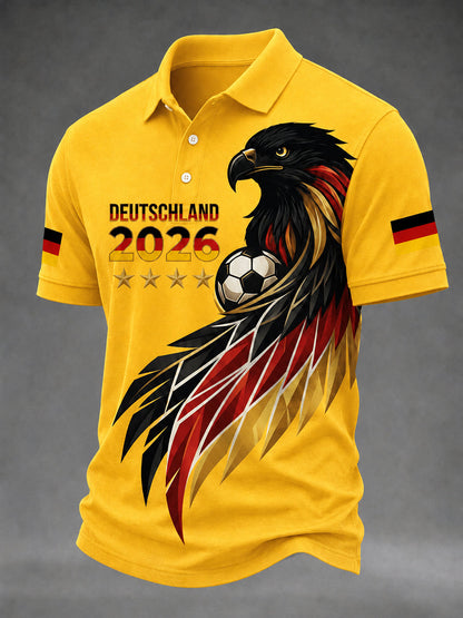 Men's German Football Fan Printed Casual T-Shirt
