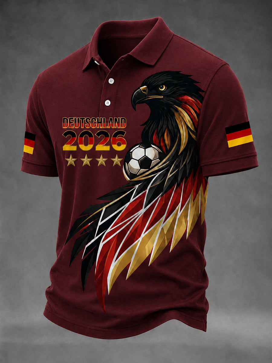 Men's German Football Fan Printed Casual T-Shirt