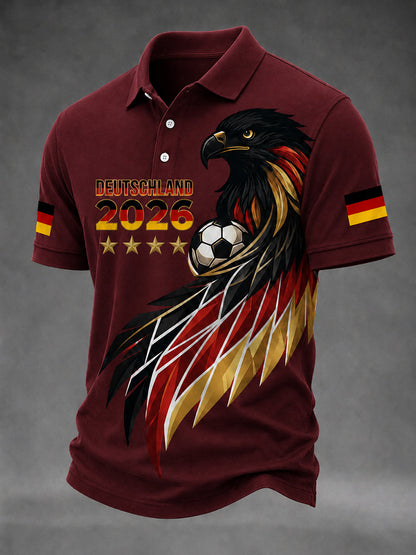 Men's German Football Fan Printed Casual T-Shirt