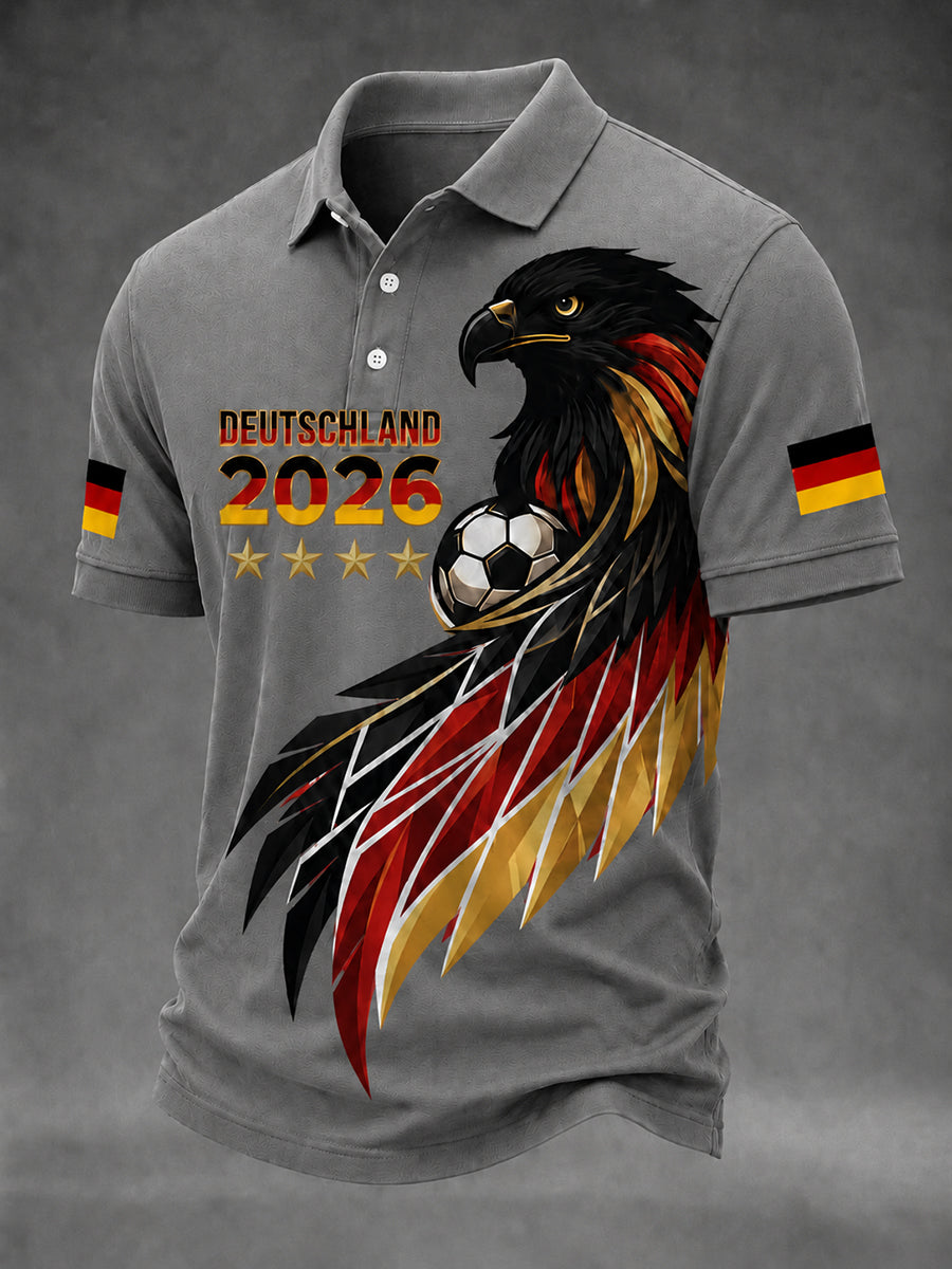 Men's German Football Fan Printed Casual T-Shirt