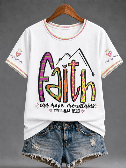 Women's Christian Jesus Print Casual Tee