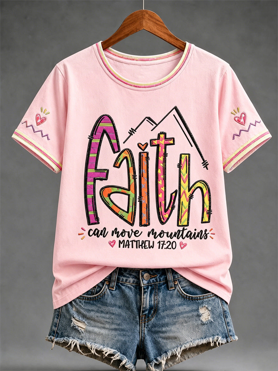 Women's Christian Jesus Print Casual Tee