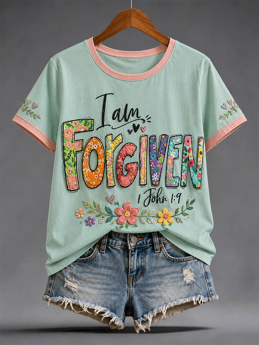 Women's Christian Jesus Print Casual Tee