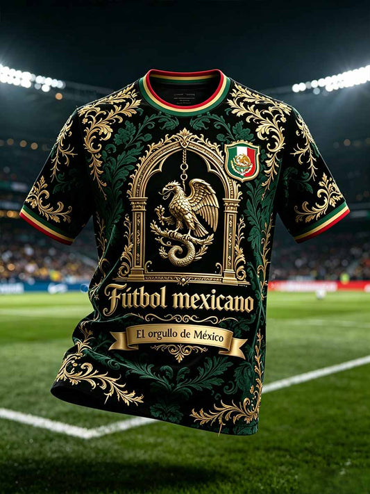 Men's Mexican Football Print T-Shirt