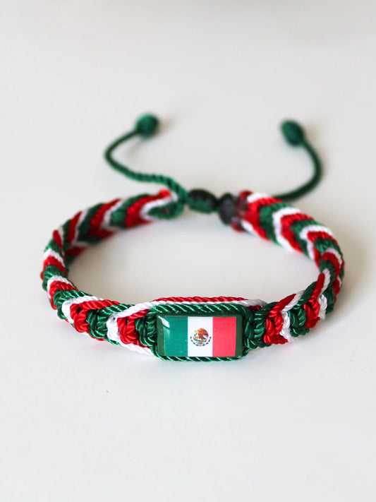 Unisex Mexican football match cheering art print bracelet