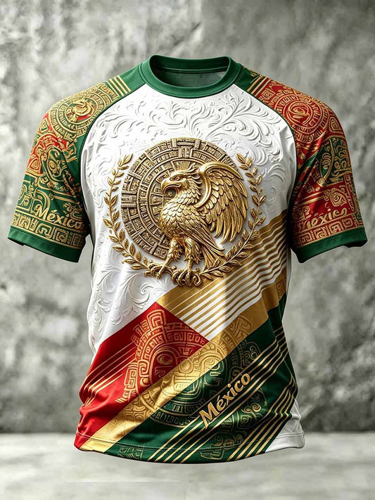 Men's Mexican Football Print T-Shirt