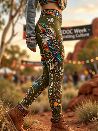 Women's Australia Naidoc Week High-Waisted Slim Fit Casual Leggings
