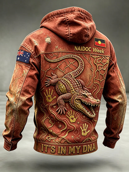Men's Australia Naidoc Week Oversized Drop-Shoulder Hoodie With Pockets