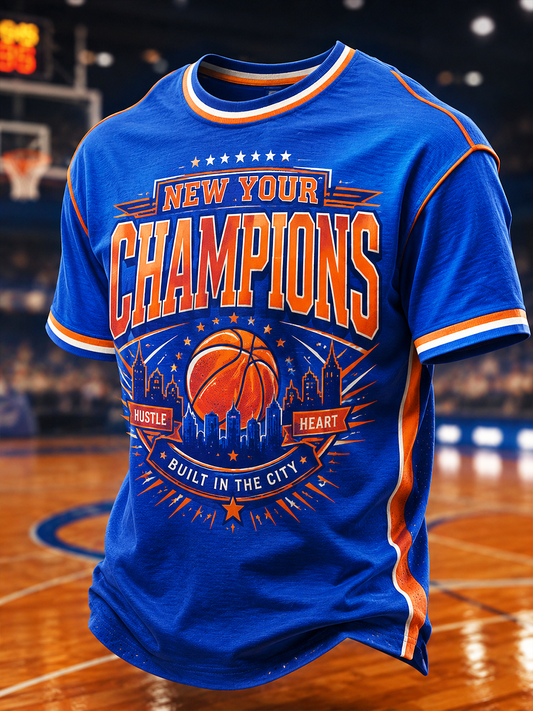 Men's New Yourk Champions Printed short sleeves t-shirt