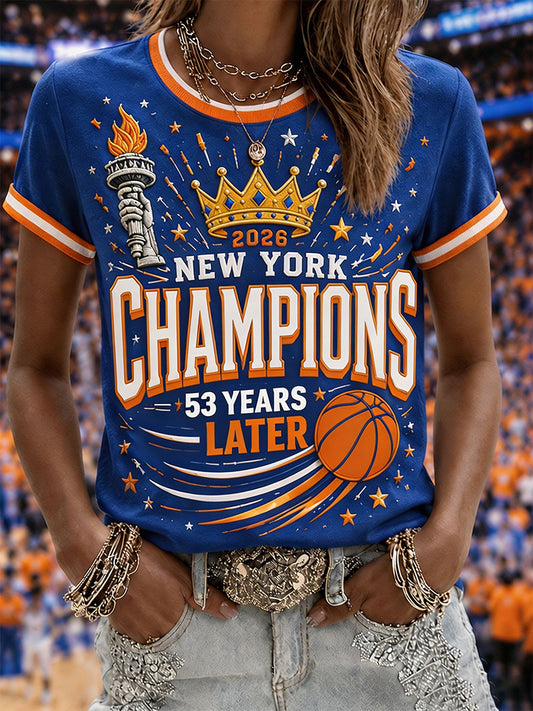 Women's Gift For Basketball Fans Print Casual Tee