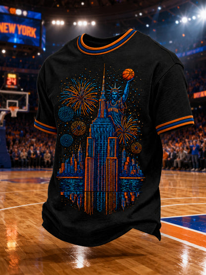 Men's Classic Basketball Fan Graphic Short Sleeve T-shirt