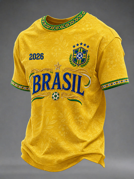Men's Gift For Football Fans Print Casual Tee