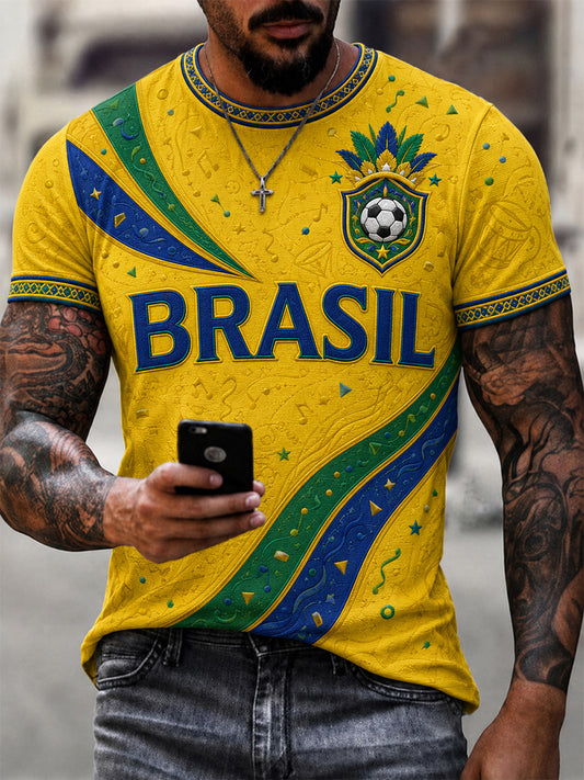 Men's Gift For Football Fans Print Casual Tee