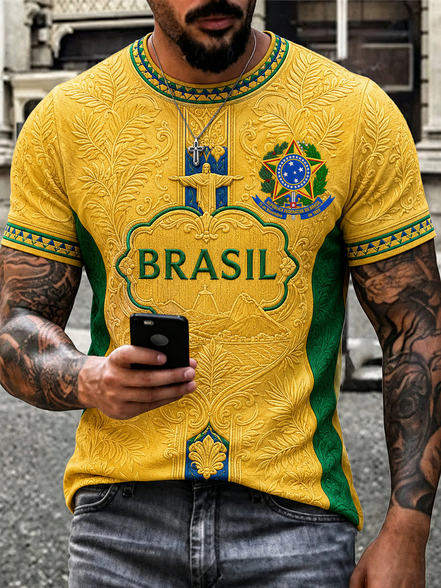 Men's Gift For Football Fans Print Casual Tee