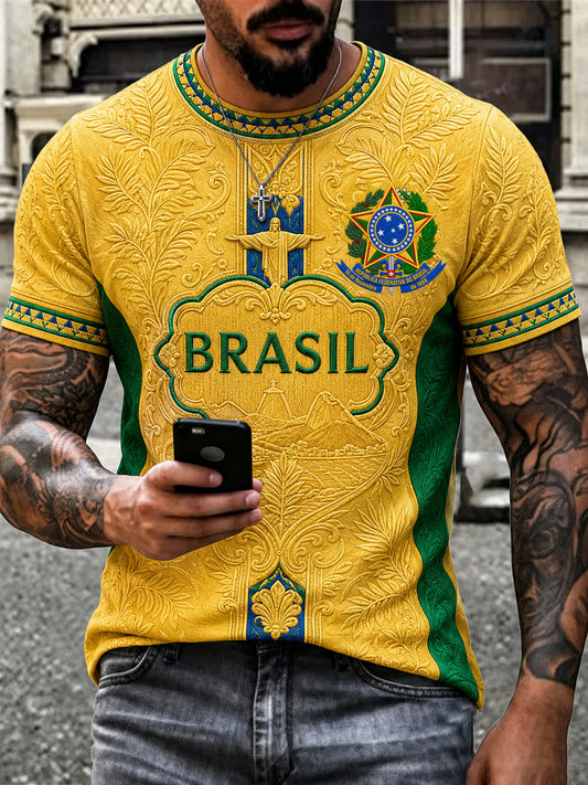 Men's Gift For Football Fans Print Casual Tee