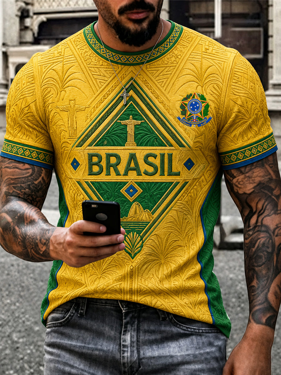 Men's Gift For Football Fans Print Casual Tee
