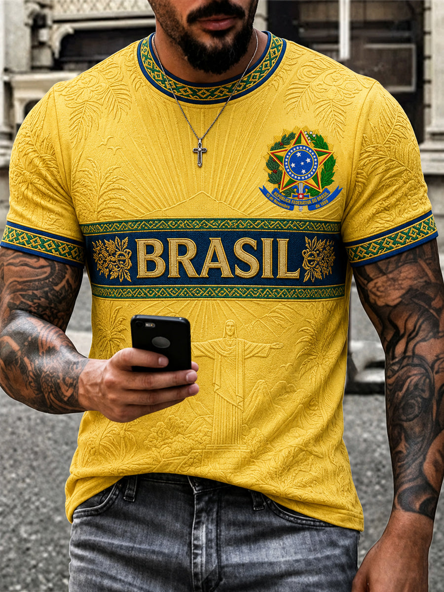 Men's Gift For Football Fans Print Casual Tee
