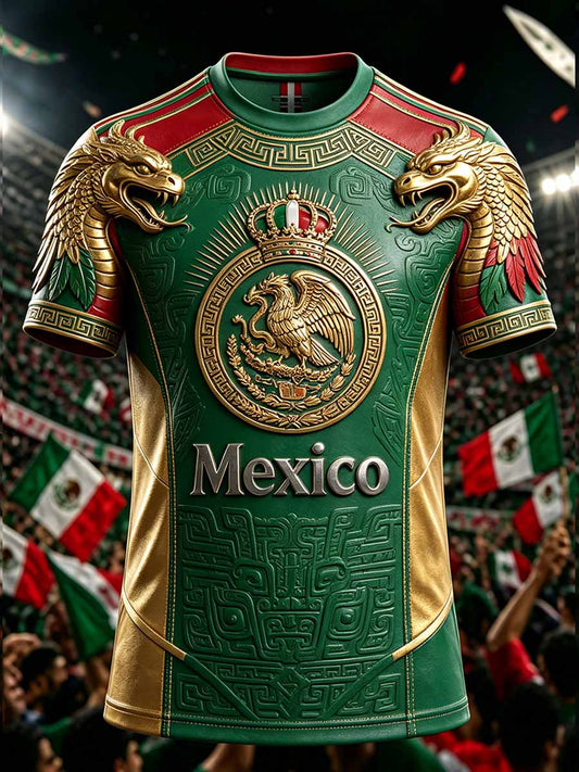 Men's Mexican Soccer Match Graphic T-Shirt