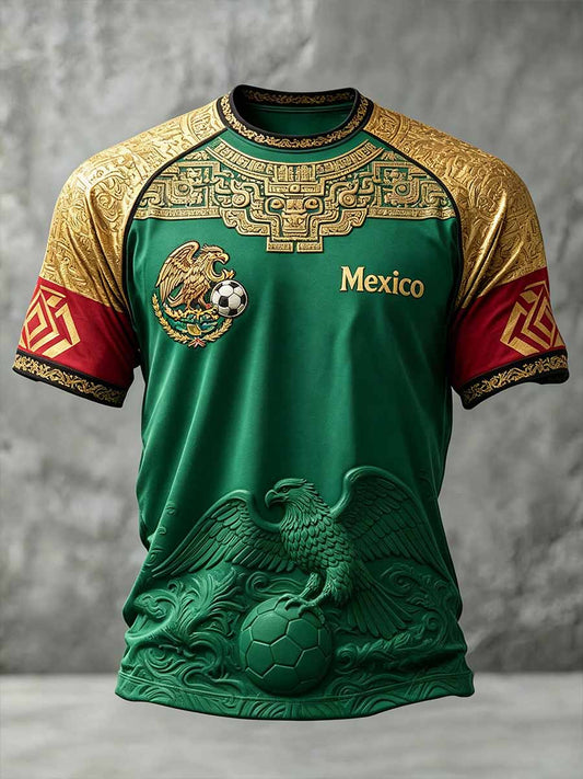 Men's Mexican Soccer Match Graphic T-Shirt