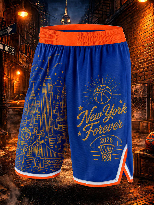 Men's Basketball Print Casual Shorts