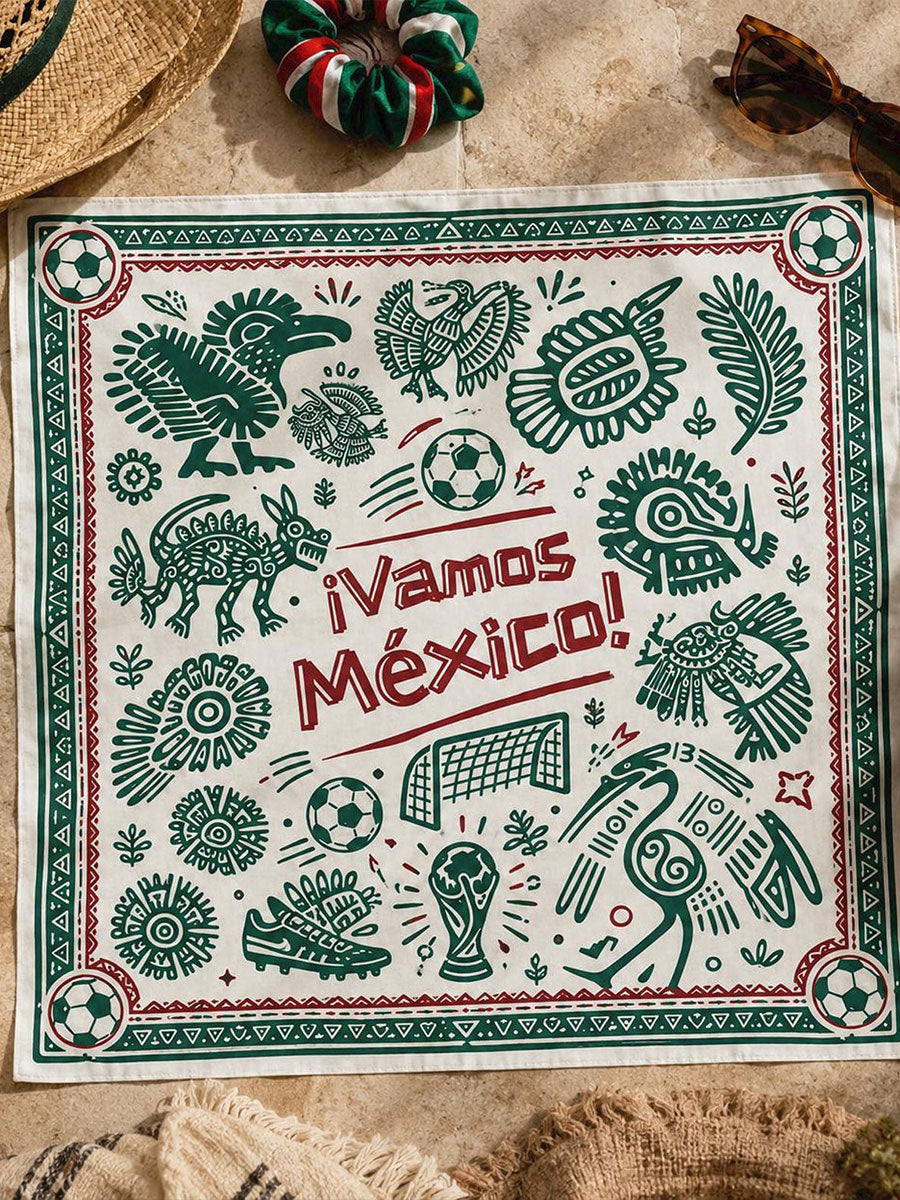 Unisex Mexico Football Lover Art Printed Bandana