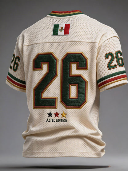 Men's Mexico Football Lover Art Printed T-shirt