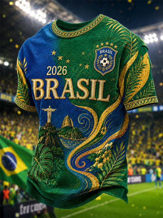 Men's Gift For Football Fans Print Casual Tee