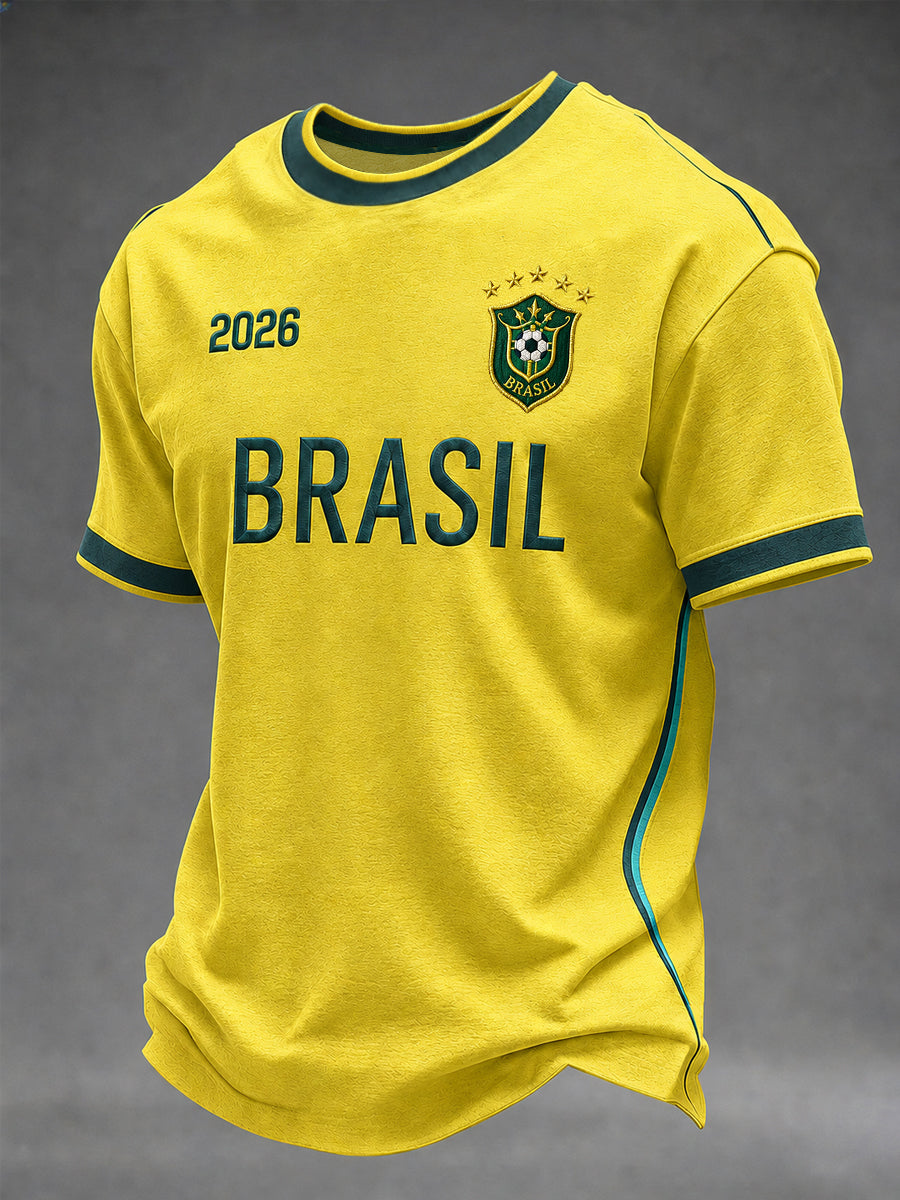 Men's Gift For Football Fans Print Casual Tee