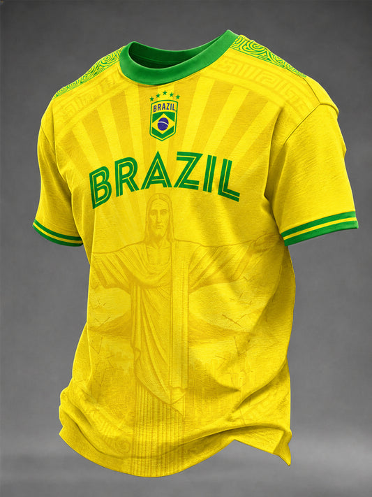 Men's Gift For Football Fans Print Casual Tee