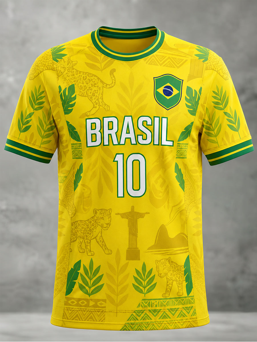 Men's Gift For Football Fans Print Casual Tee