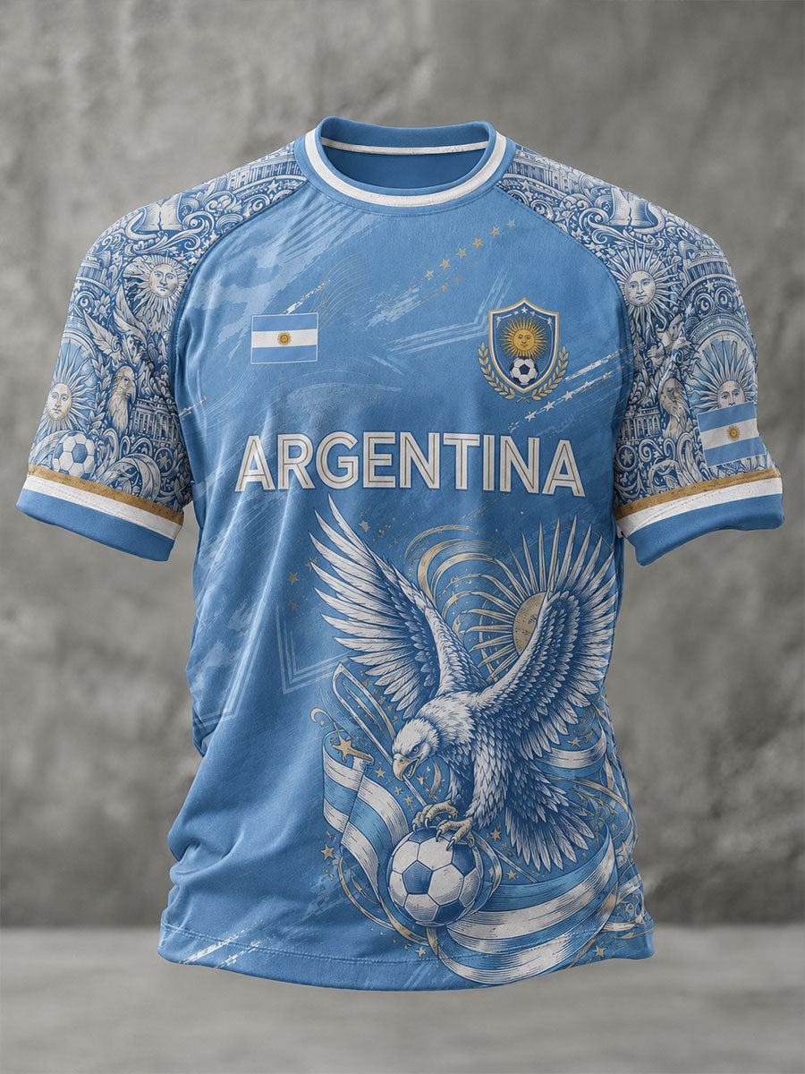 Men's Argentina Football Short Sleeves T-shirt