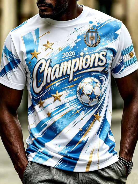 Men's Argentina Football Short Sleeve T-shirt