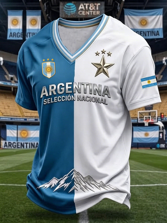 Men's Argentina Football Short Sleeves T-shirt
