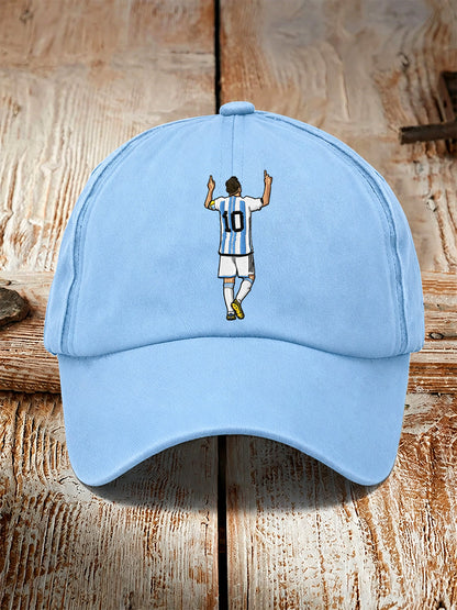 Football player print casual unisex cap
