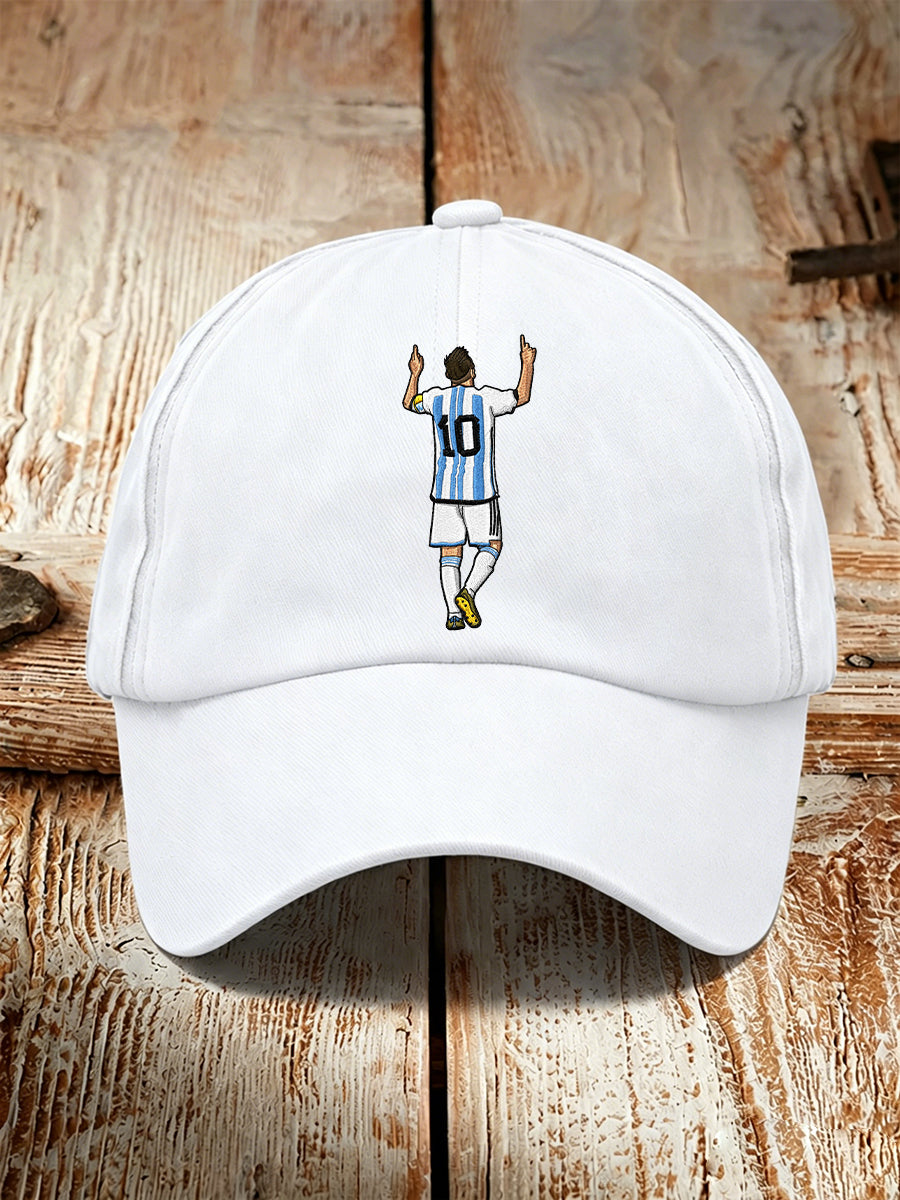 Football player print casual unisex cap