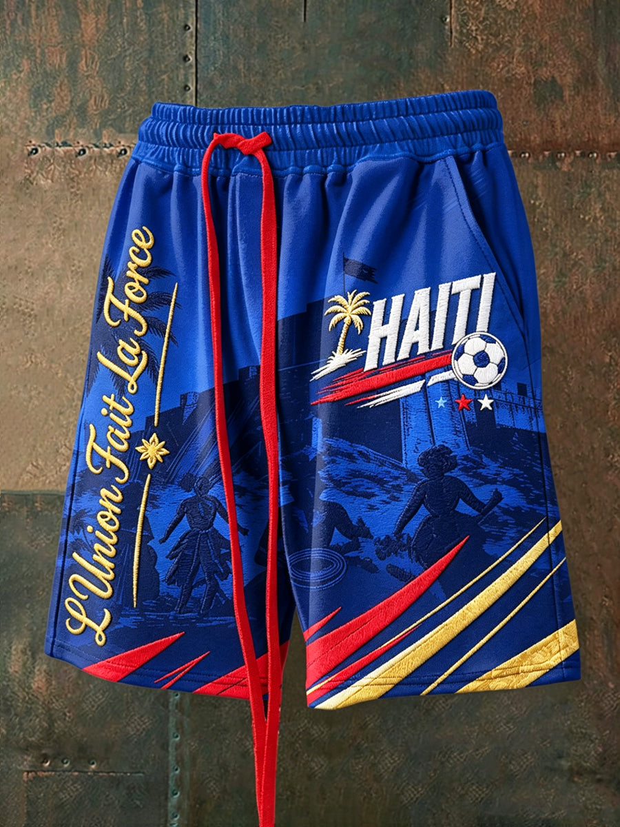 Men's Haitian football Drawstring Shorts