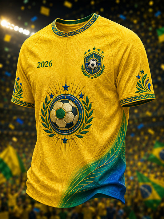 Men's Gift For Football Fans Print Casual Tee