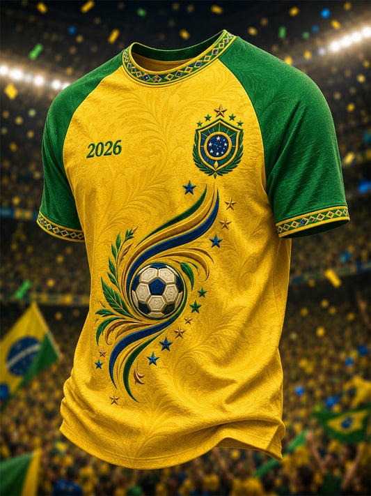 Men's Gift For Football Fans Print Casual Tee