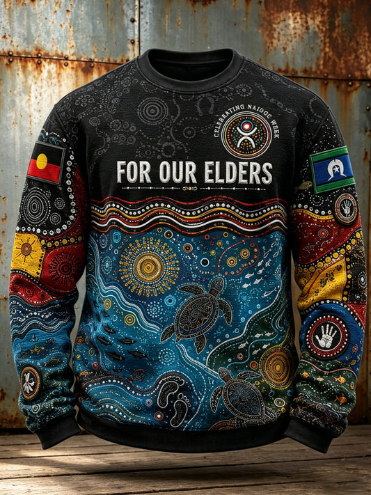Men's Australia Naidoc Week Waffle Long Sleeve T-Shirt