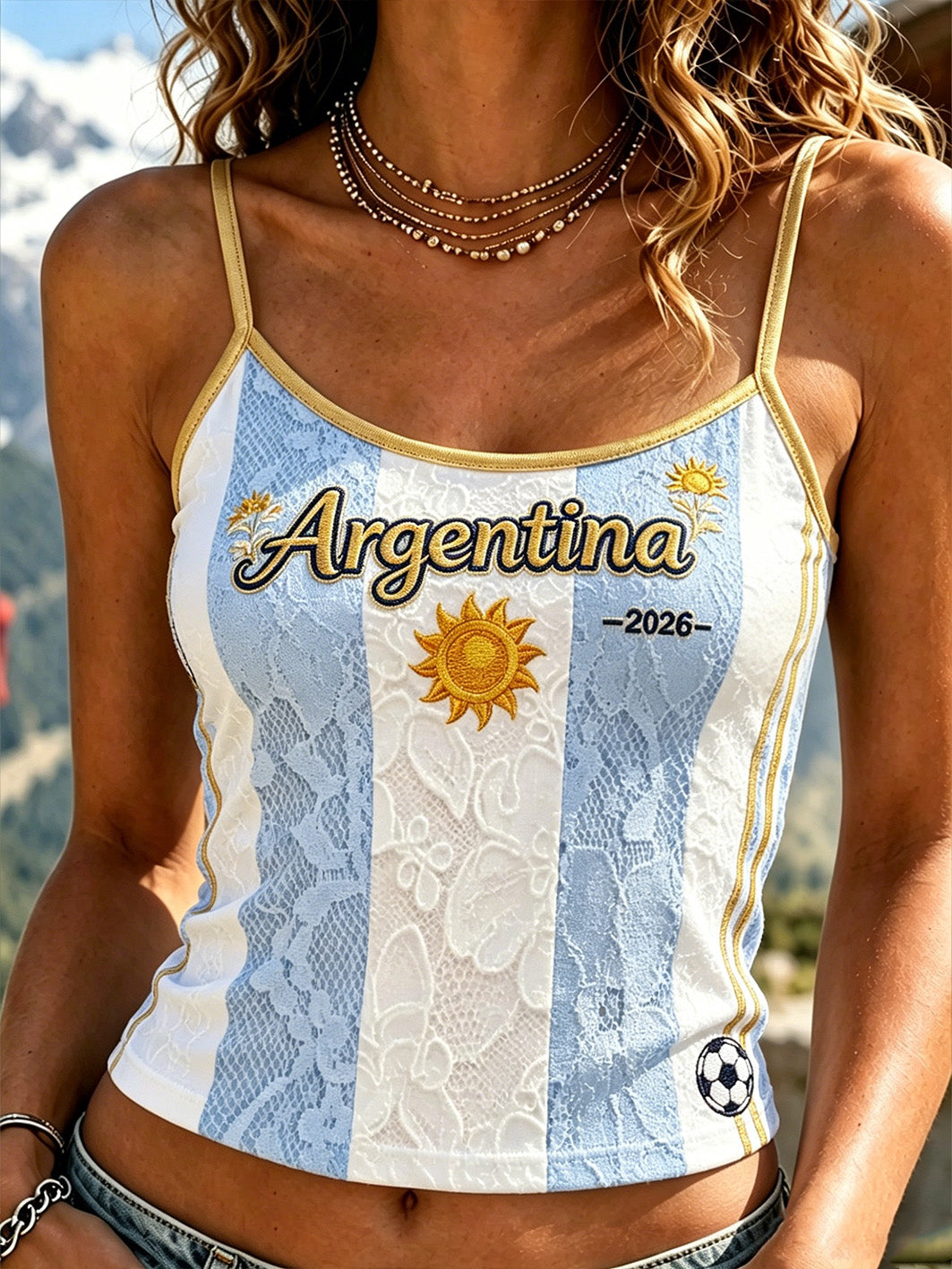 Women's football element plant print casual vest