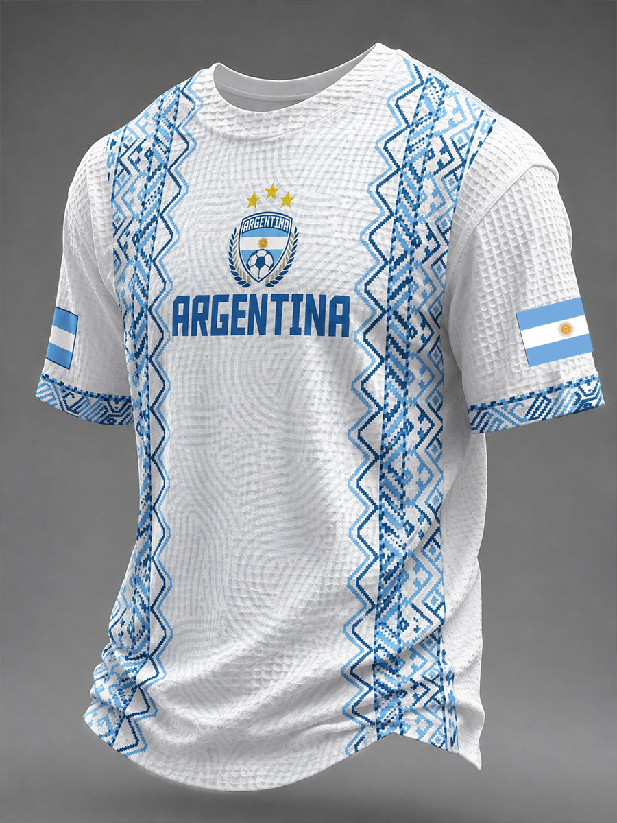 Men's Argentina Football Waffle Short Sleeve