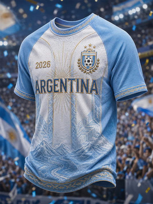 Men's Gift For Football Fans Print Casual Tee