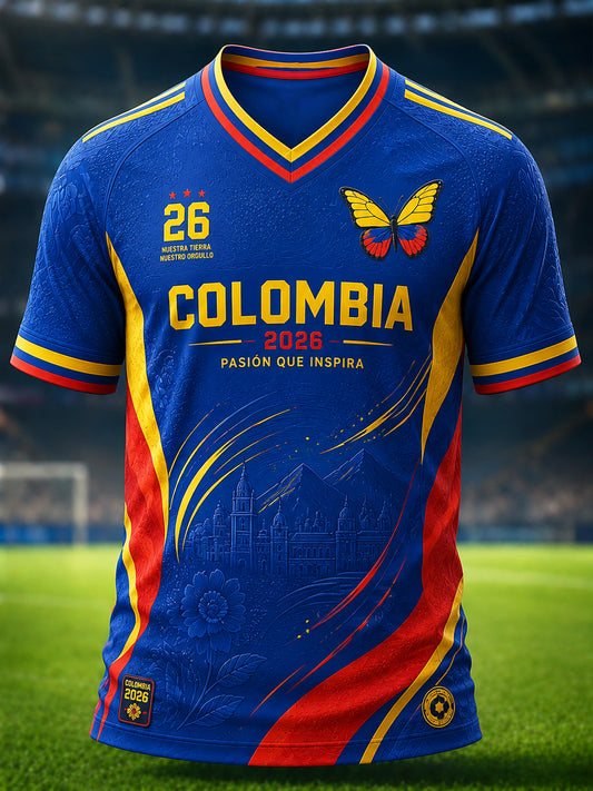 Classic Retro Columbia Soccer Jersey for Fans