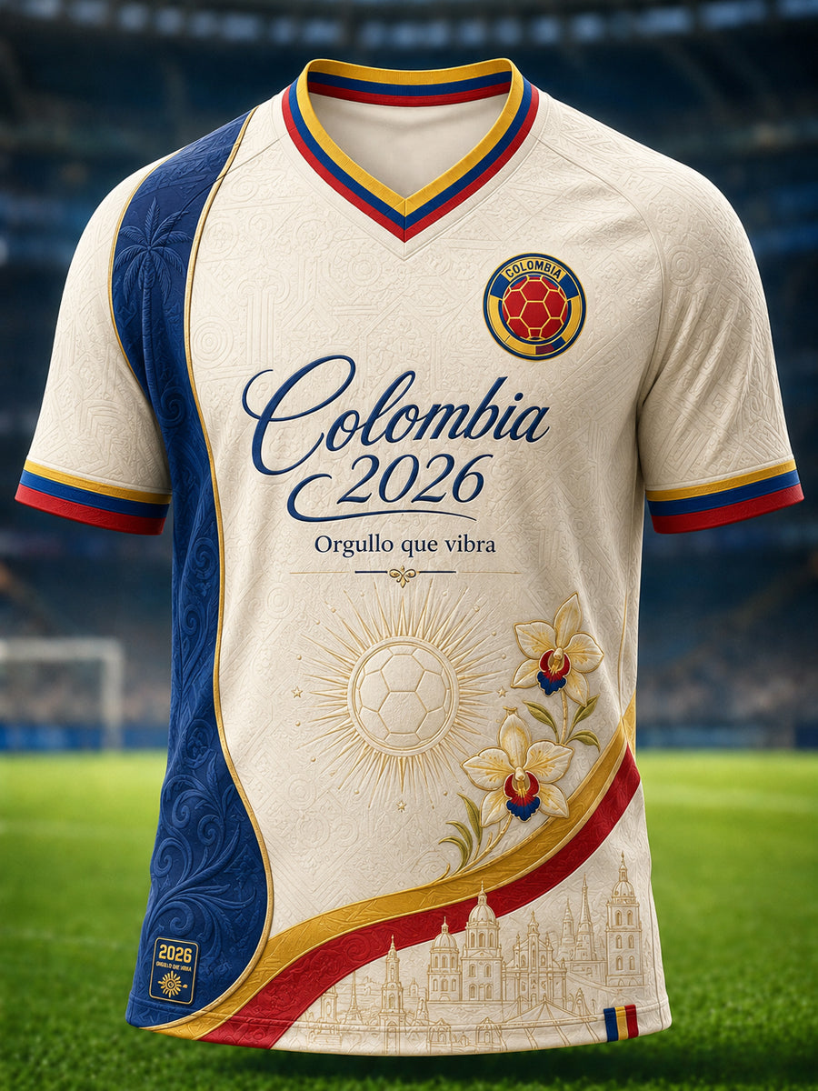 Retro Columbia Soccer Casual Jersey