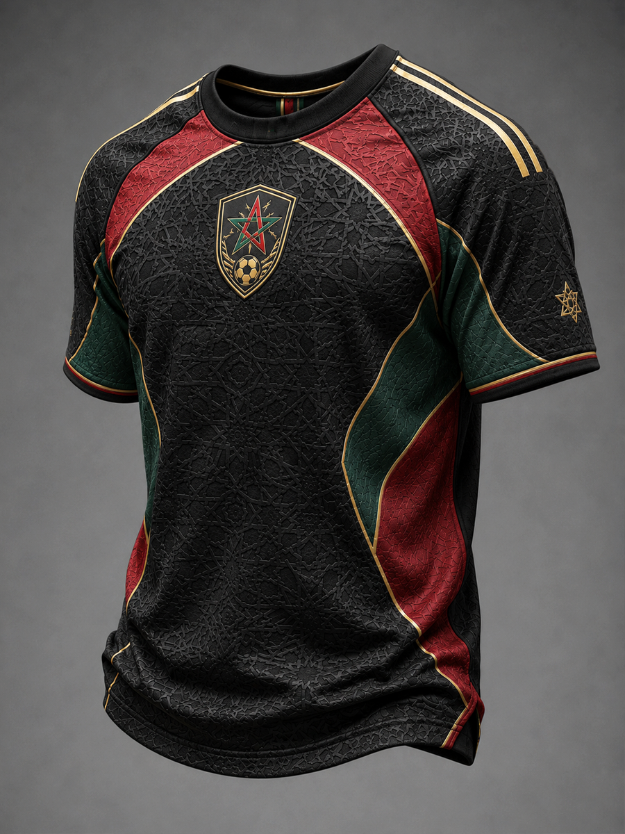 Men's Morocco Football Printed short sleeve t-shirt