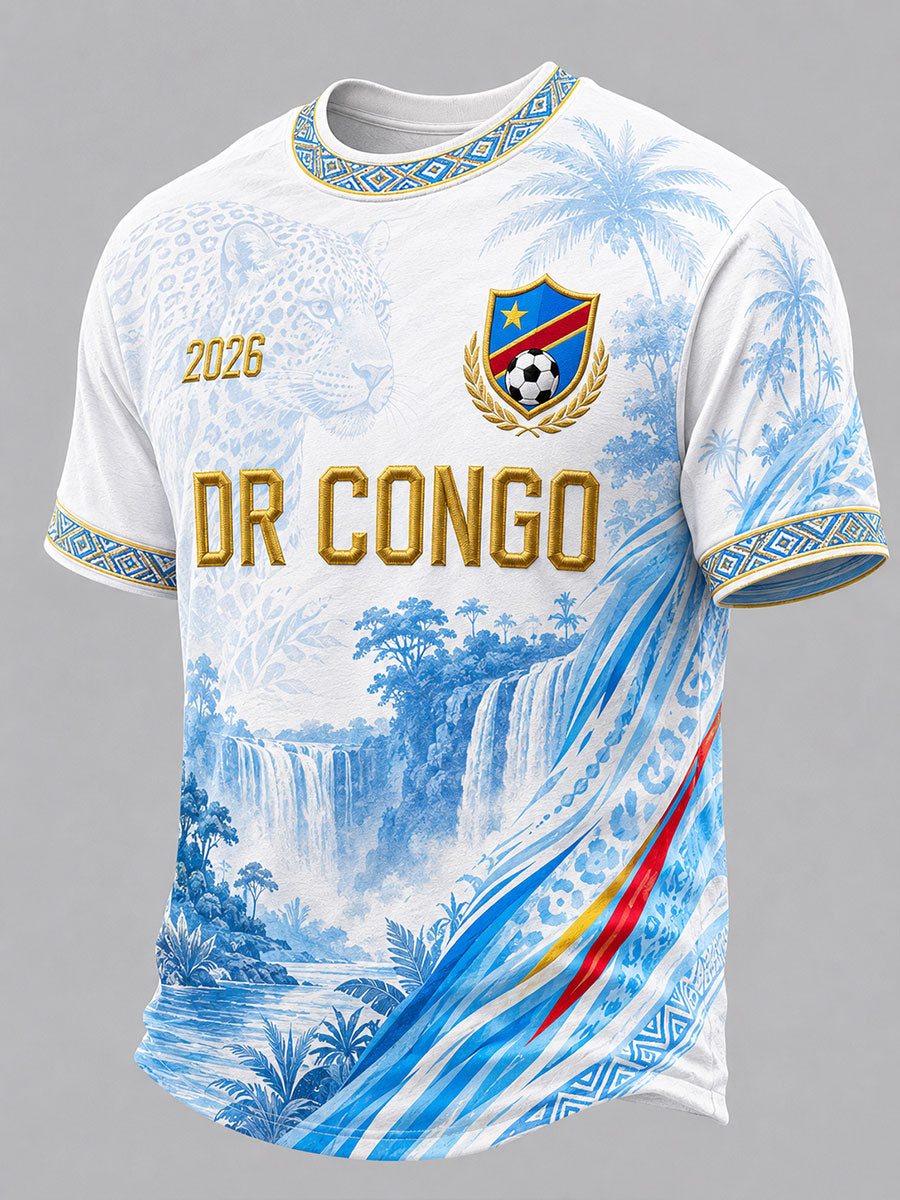 Men's DRC Football Print Casual T-shirt
