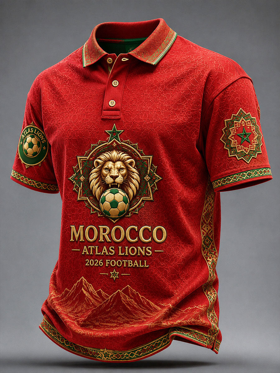 Men's 2026 Morocco Football Polo Shirt