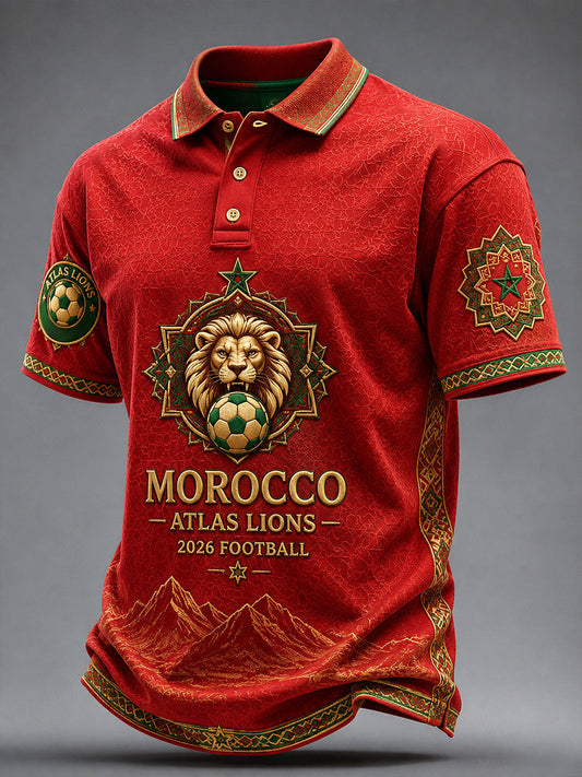 Men's 2026 Morocco Football Polo Shirt
