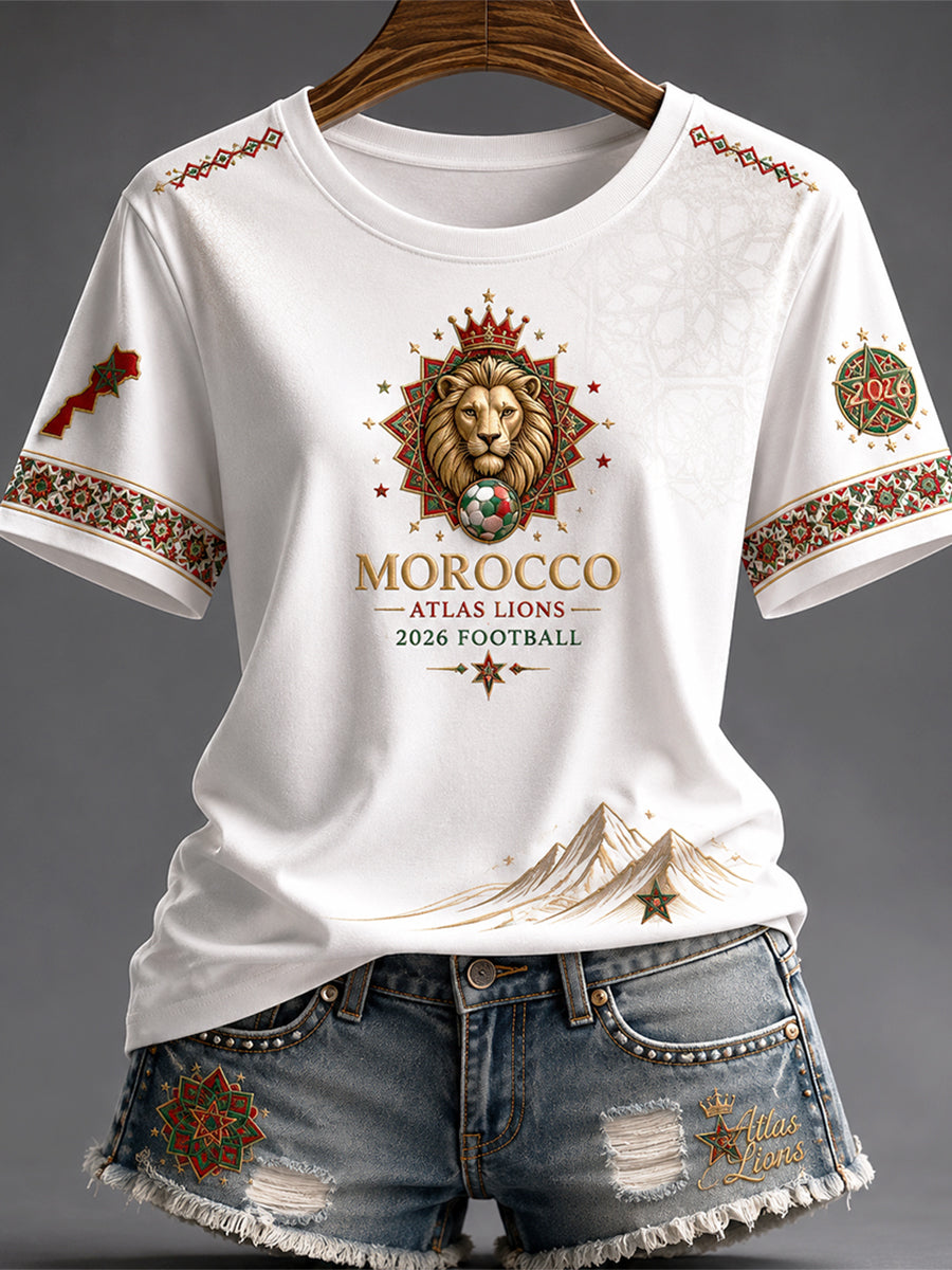 Women's 2026 Morocco Football T-Shirts